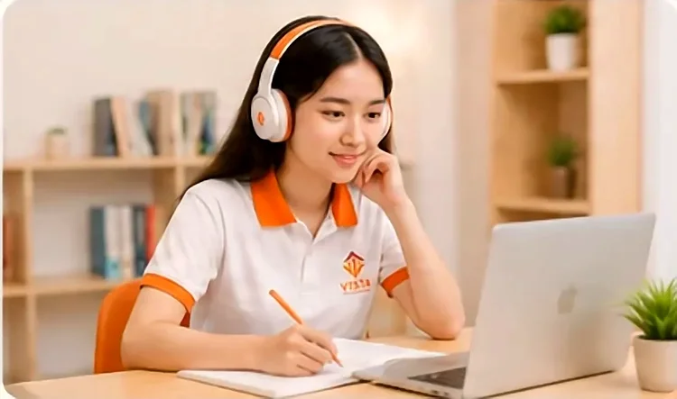 Học viên VISTA học online qua bài giảng